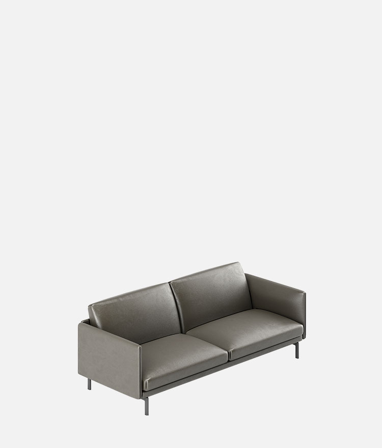 Aulenti Leather Sofa M